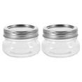 thumbnail image 1 of 2Pcs Small Glass Jars Mini Mason Jar Wide Mouth Small Jam Honey Container Jars, 1 of 7