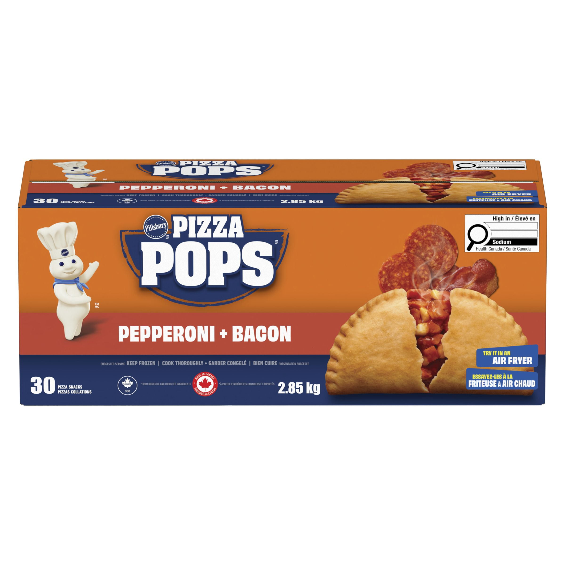 Pillsbury Pizza Pops Pepperoni + Bacon Collations de Pizza 2.850kg