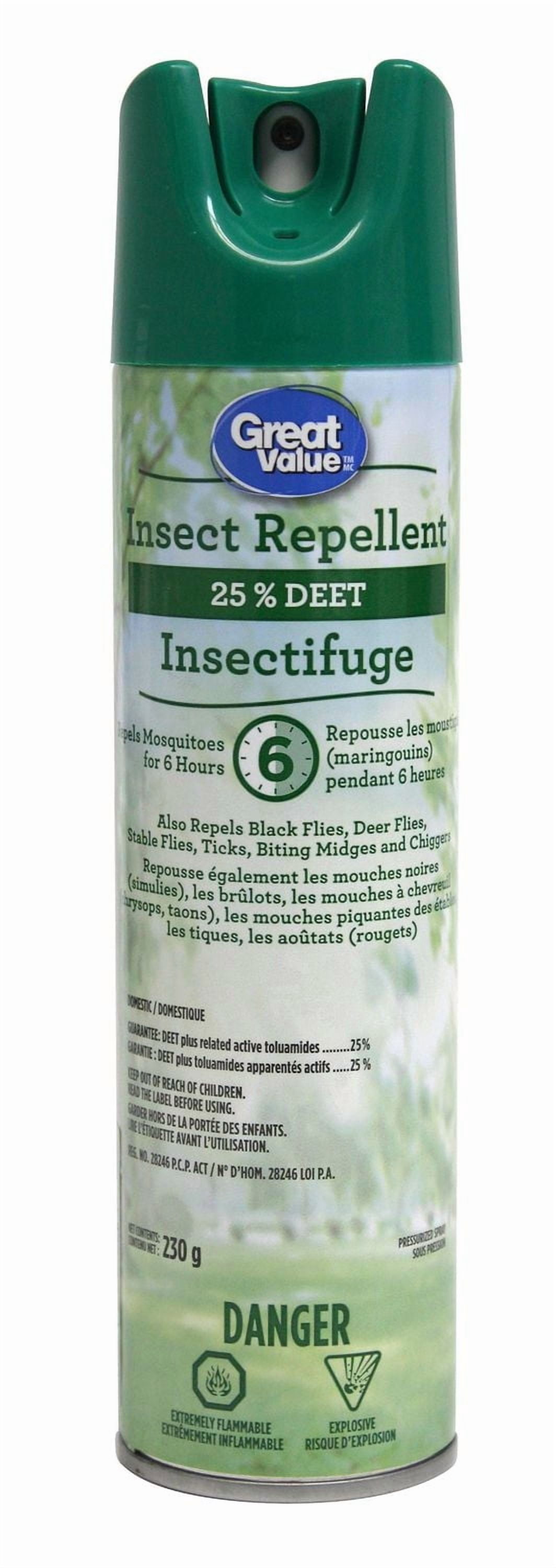 Chasse-moustiques Great Value de 25 % Deet