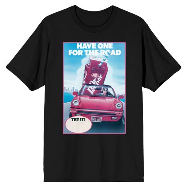Dr. Pepper T-shirt Noir à Manches Courtes pour Homme « Have One For The Road » - Moyen