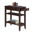 thumbnail image 2 of Convenience Concepts American Heritage Table d'Appoint en Bois à 1 Tiroir, Espresso, 2 of 3