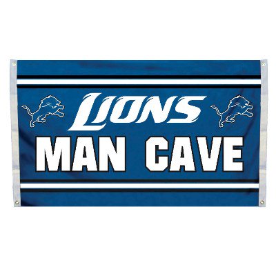 Detroit Lions Man Cave 3 x 5 Flag w/ 4 Grommets