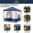 thumbnail image 3 of KAMPKEEPER 10x10 Pop Up Canopy with Camping Inner Tent, Fits 6 Person, Navy Blue, 3 of 6