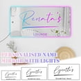 thumbnail image 3 of Personalised Name Mirror with Lights LED Light Up Mirror Name Luminou B ha, 3 of 3