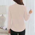 thumbnail image 4 of Timegard Hauts Formels pour Femmes Col à Revers Boutonné Chemises à Manches Longues Travail Tenue de Bureau Décontractée Hauts Ajustés, 4 of 4