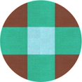 thumbnail image 1 of Ahgly Tapis Rond Lavable en Machine Intérieur Transitionnel Marron Sienne, 4 Pieds Rond, 1 of 7