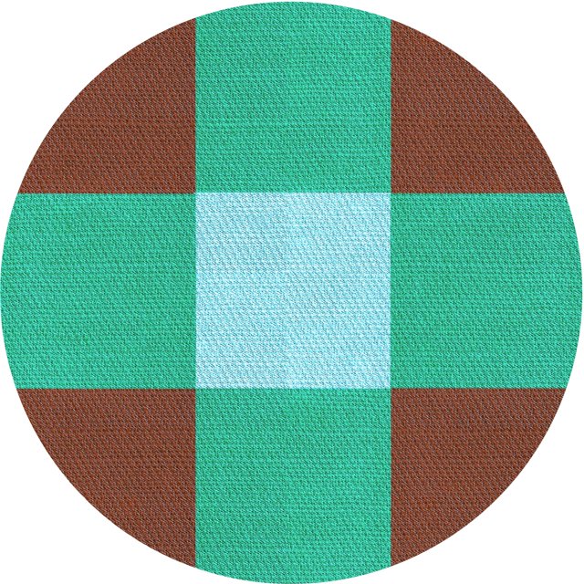 Ahgly Tapis Rond Lavable en Machine Intérieur Transitionnel Marron Sienne, 4 Pieds Rond