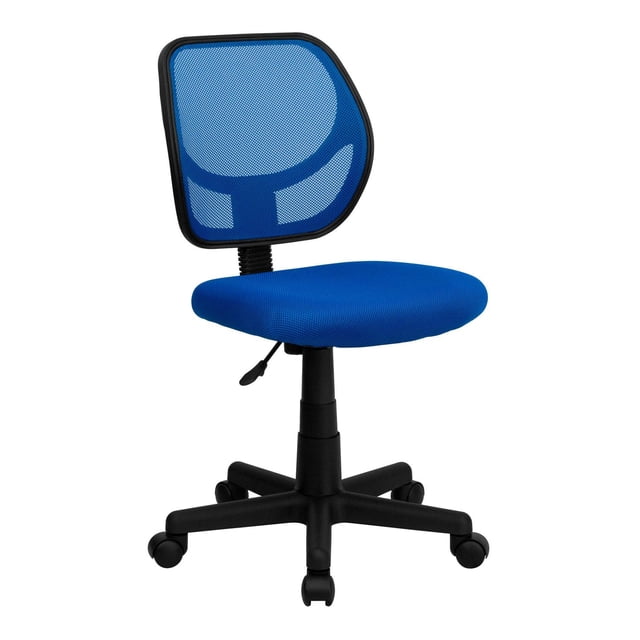 Mid-Back Blue Mesh Swivel Task Chair