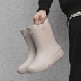 thumbnail image 4 of Gray Mens Rain Boots With Solid Color Letter Design Waterproof Low Top Rubber Comfortable For Spring Summer Casual Outdoor Wear Size 39, 4 of 7