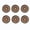 Brown #1, variant on Hand Woven Rattan Placemats Set Of 6, 14.96 Inch Round Heat Resistant Table Mats, Boho Farmhouse Wicker Charger Plates For Dining Table Kitchen Decor