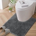 thumbnail image 2 of Toilet Rugs U Shaped Washable,Toilet Floor Mats U Shape,Thin Toilet Rugs Non Slip Absorbent Quick Dry Low Pile Toilet Mat,Microfiber Bathroom Rugs,Shaggy Bath Mat,Contour Bathroom Mats Toilet Base, 2 of 9