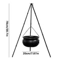 thumbnail image 2 of Halloween Witch Cauldron Decor With Metal Stand And Green Light Strip 78Cm Height Plastic Material For Outdoor Party Decoration B, 2 of 6