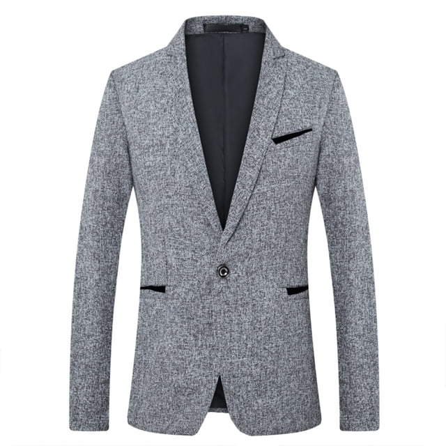 EGNMCR Jackets for Men Fine Check Woolen Men's Slim And Handsome Suit Top