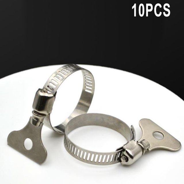 10Pcs Jubilee Clips Stainless Steel Hose Clip Hose Clamp Worm Drive Hose Clip