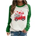 thumbnail image 1 of RKSTN Chandail en Molleton de la Saint-Valentin pour Femmes Mode Imprimé Lettre et Cœur Chandail en Molleton Manches Longues Col Rond Tops, 1 of 4