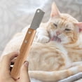 thumbnail image 1 of Wooden Handle Pet Grooming Tool for Dogs and Cats Hair Removal with Durable Stripping Design, 1 of 3