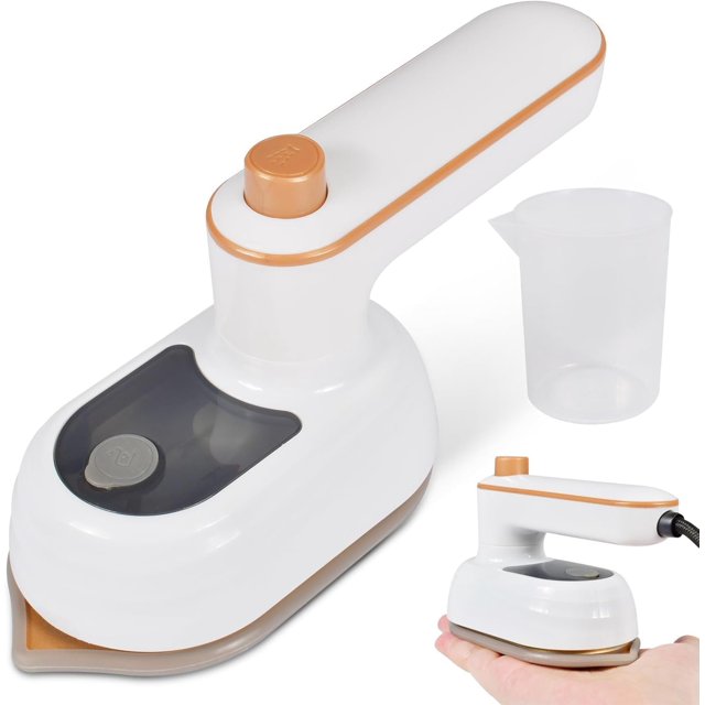 Travel Iron for Clothes, Mini Ironing Machine Handheld Can Be Rotated 180 Degrees, Household Fast Heating Wired Small Electric Iron, Portable Heat Press Clothing Iron Machine - US Plug