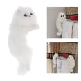 thumbnail image 3 of DOLITY Jouets Mignons pour Chat Statue de Chat Simulée Artisanat, Blanc Gauche, 3 of 9