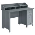 thumbnail image 1 of Pemberly Row Classic Engineered Wood Office Computer Desk with Hutch in Gray, 1 of 9