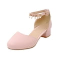 thumbnail image 1 of Xuewenshw Chaussures Habillées Mary Jane pour Filles Talons Bas Fleur Fête Bal de Fin d'Études Secondaires Sandales Chaussures Habillées Chaussures pour Enfants Sandales à Enfiler, 1 of 9