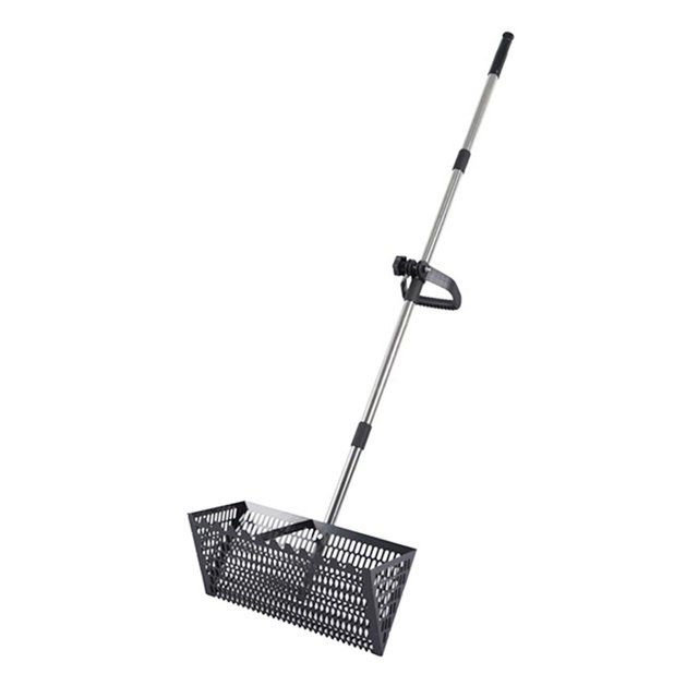 S SERENABLE Râteau à Sable Pratique Multifonctionnel Pelle à Litière pour Chat à Long Manche Noir