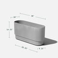 thumbnail image 4 of Veradek Demi Series 30" Long Plastic-Stone Planter - Gray 2 Pack, 4 of 10