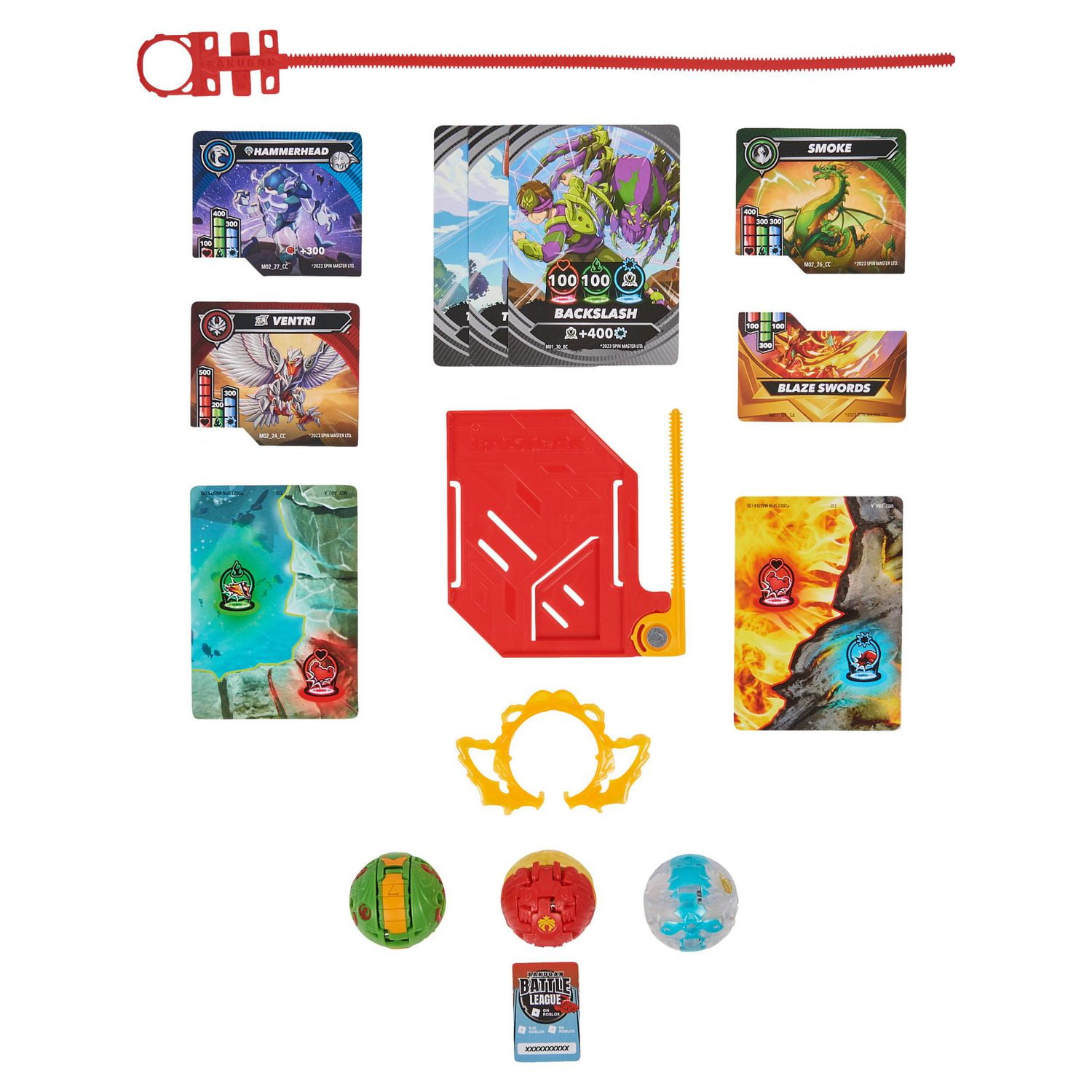 Bakugan Starter 3-Pack, Special Attack Bruiser, Octogan, Nillious, figurines articulées personnalisables qui tournent et cartes à collectionner, jouets pour garçons et filles à partir de 6 ans