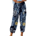 thumbnail image 1 of 2025 Women High Waist Pants Casual Pants for Women Plus Size with Pockets Drawstring Capri Pants with Long Pants Rompers for Women Casual Pockets Wide Leg Cropped Drawstring Casual Pants Women, 1 of 8