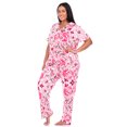 thumbnail image 3 of White Mark Ensemble de Pyjama Tropical à Manches Courtes à Boutons pour Femmes, 3 of 6