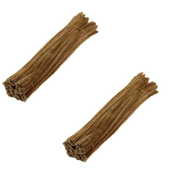 Oleegame 2PC Trashcans For Bedroom 100PC Chenille Stem Solid Color Pipe Cleaners Set for DIY Arts Crafts Decoration Bronze