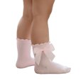 thumbnail image 2 of Kmbangi Kids Socks Toddler Solid Color Short Tube Socks with Big Bowknot, 2 of 9