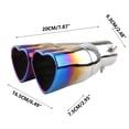 thumbnail image 2 of Car Heart Shaped Dual Exhaust Tip Stainless Steel Double Pipe for Enhanced Performance and Stylish Tail Upgrade, 2 of 5