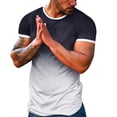 thumbnail image 1 of BOBOGOJP T-Shirts Graphiques pour Hommes, Col en V, Manches Courtes, Blouses (Café, 3TG), 1 of 4