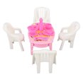 thumbnail image 2 of Table à Manger de Maison de Poupée Chaises 1:16 Plastique Haute Simulation Table Miniature Chaises pour Décoration DIY, 2 of 8