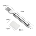 thumbnail image 2 of Oleegame 1PC Stainless Steel Scallion Cutter Kitchen Portable Scallion Scraping Scallion Cutting Scallion Planing Slice Cutting Ham Garlic Slice Tool, 2 of 6