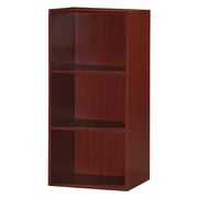 Hodedah 3 Shelf Home Organization Home Storage Bookcase, Mahogany