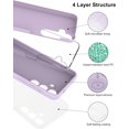 thumbnail image 4 of for Samsung Galaxy S24 Case, Liquid Silicone Phone Case with Microfiber Lining Camera Protection Anti-Scratch Shockproof Cover for Galaxy S24 - Lavender, 4 of 7
