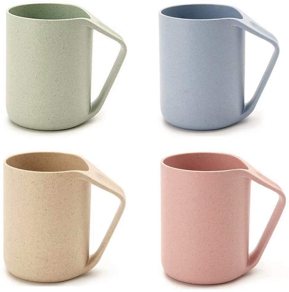 Upstyle Environmentally Friendly Healthy Wheat Straw, Biodegradable, Bamboo Plastic Cup, Mug, For Water, Coffee, Milk, Juice Color 1