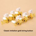 thumbnail image 2 of 2 Sets of Classical-Gold-Proof Knobs White-Headed Classical Guitar String Buttons Guitar Tuning Guitar Accessories, 2 of 6