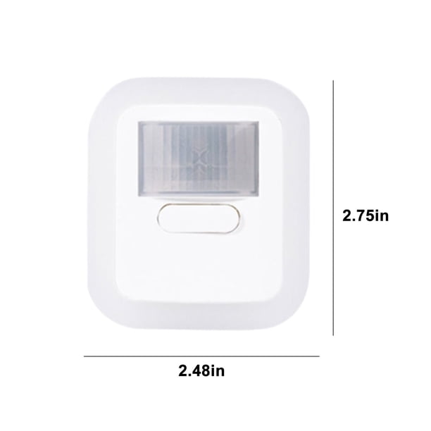 QMTSINEW 360° Rotating Plug-In Night Light – E12 Socket, White, With Bulbs, UL-Tested ABS Flame Retardant, 2-Pack