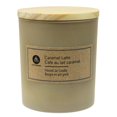 thumbnail image 1 of Hometrends 7.5oz Caramel Latte Scented Frosted Jar Candle, 1 of 5