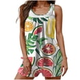 thumbnail image 2 of UPPADA Two Piece Tankini Swimsuits for Women High Waisted 2 Piece Bathing Suits Floral Print Tankini Set Tummy Control Modest Swimwear for Holiday Tankini Teens White,L, 2 of 6