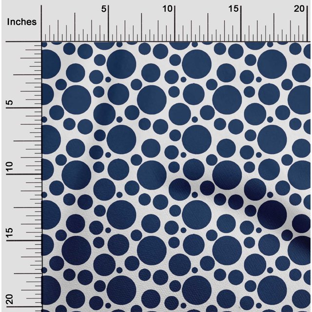 oneOone Polyester Lycra Fabric Polka Dots Print Fabric BTY 56 Inch Wide