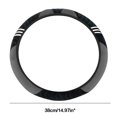thumbnail image 3 of Grey Stretchable Steering Wheel Cover Without Inner Ring Plush Material For Comfortable Grip Universal Fit For Most Cars 14.97 Inches Easy To Install And Non Slip Design For Safe Driving, 3 of 6