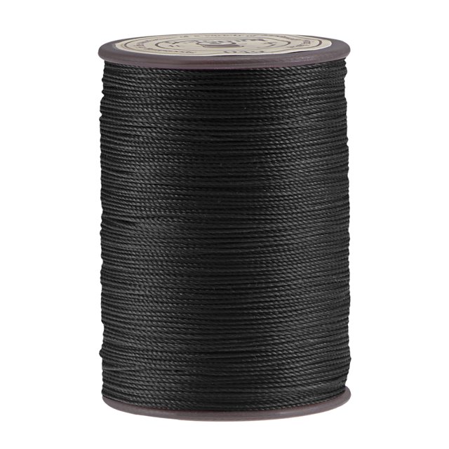 Unique Bargains Fil Ciré en Polyester Noir, 137 Verges