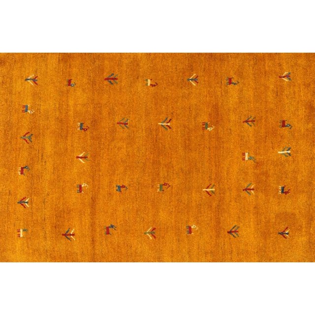 Ahgly Company Indoor Rectangle Contemporary Orange Red Abstract Area Rugs, 2' x 3'
