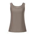 thumbnail image 4 of Women’s Workout Scoop Neck Tank Top Ribbed Sleeveless Cami Lightweight Solid Basic, 4 of 6