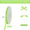 thumbnail image 2 of TONIFUL 3/8 Inch x 100yds Fluorescent Apple Green Satin Ribbon Thin Solid Fabric Ribbons Roll for Gift Wrapping Invitation Floral Hair Balloons Craft Sewing Party Wedding Decoration Valentine's Day, 2 of 6