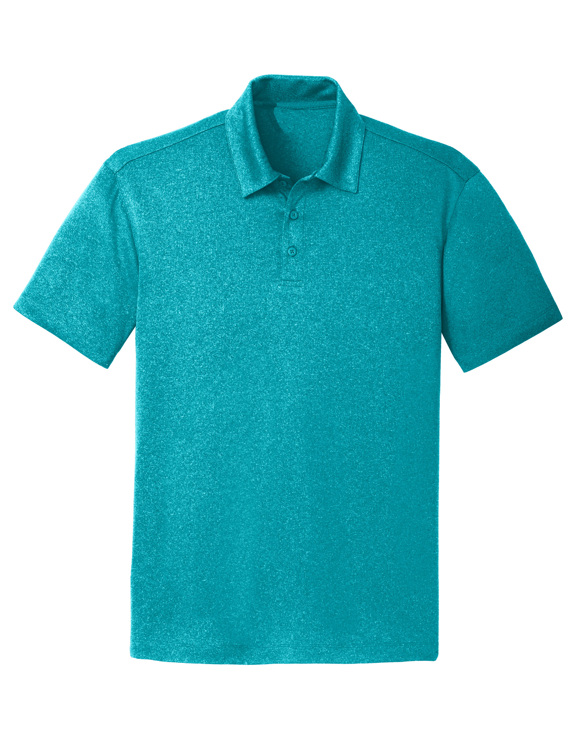 Gravity Threads Mens Trace Heather Polo Shirt - Tropic Blue Heather - X-Large