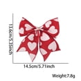 thumbnail image 1 of Side and End Tables 12 PCS Valentines Day Wreath Bows Red Love Heart Burlaps Bows For Wreaths Valentines Day Ribbon Bows Tree Topper Bow For Home Indoor Outdoor Decoration Wreath, 1 of 2